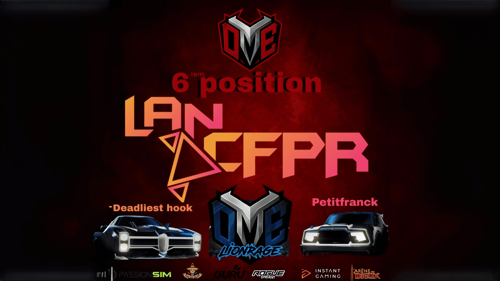 Roster DME pour la LAN CFPR 2025 sur Rocket League